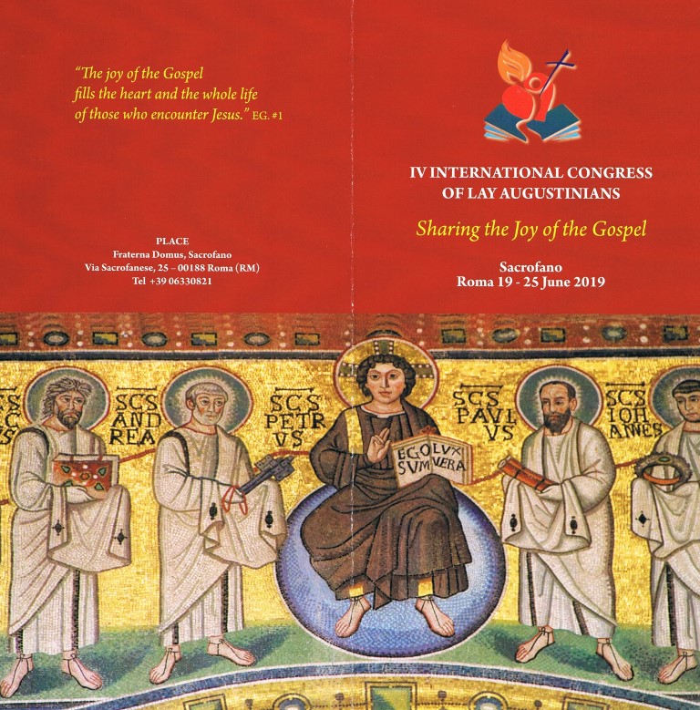 Flyer met programma voor het lekencongres 2019 in Sacrofano